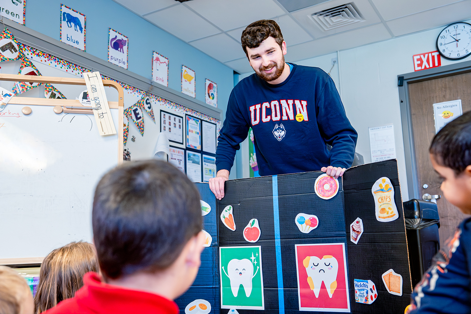 Chris Dooley giving a dental presentation at the Windham Early Childcare Center