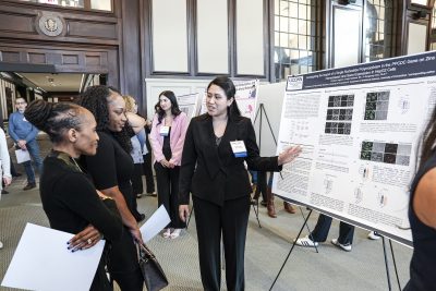 Students presenting research